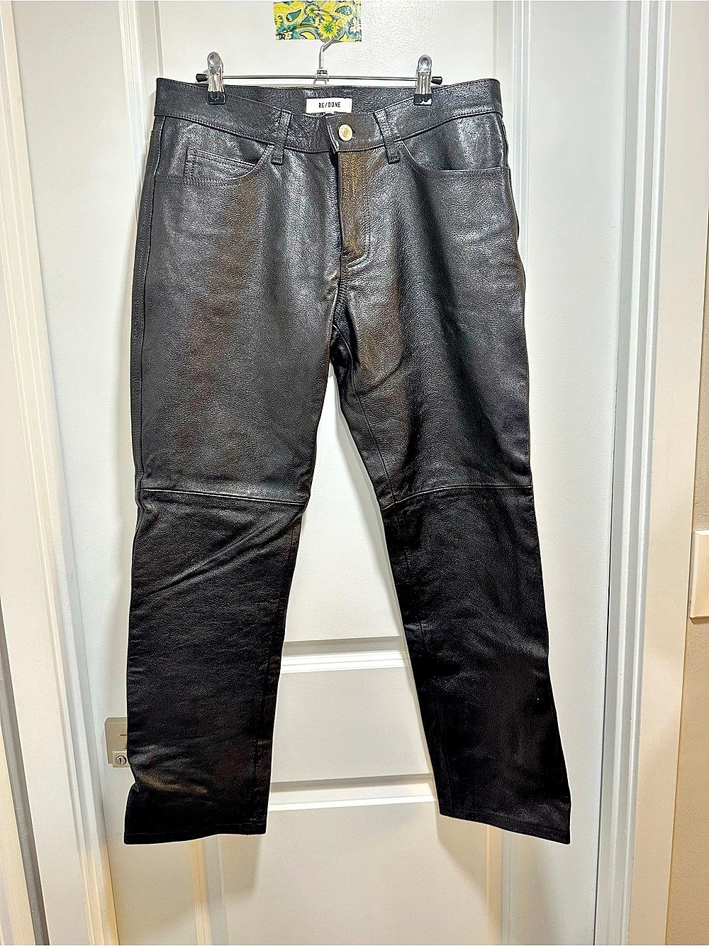 RE/DONE Black 100% Genuine Leather Pants 
Size 28 
Made in Italy